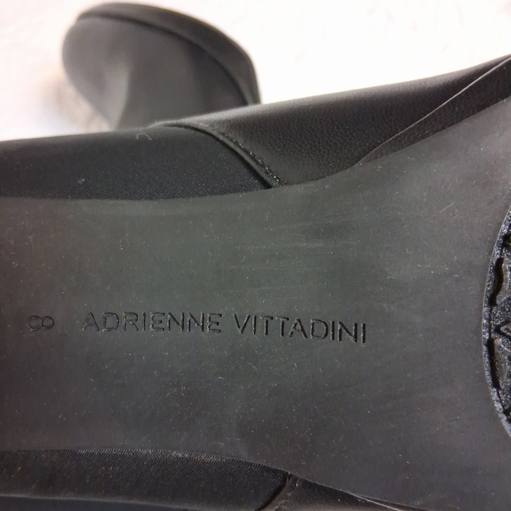 Adrienne Vittadini Black Heeled Boots Size 8.m - Picture 2 of 15